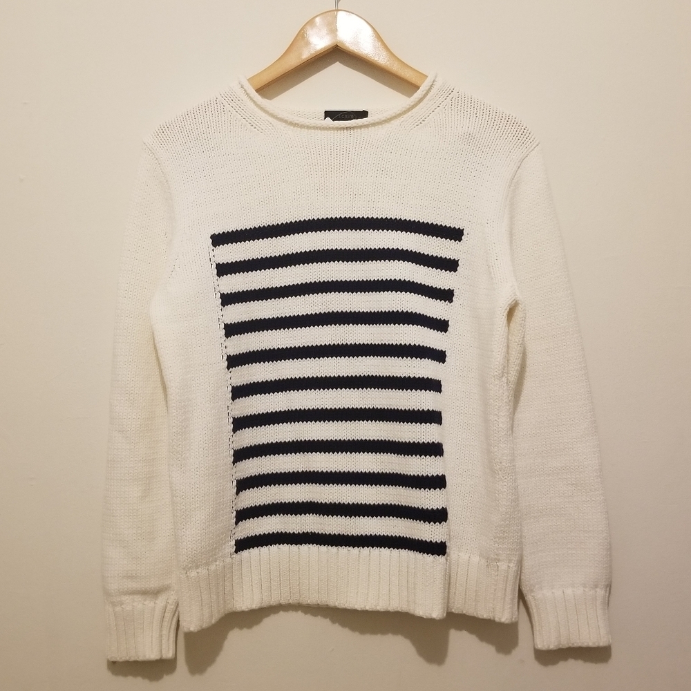 NWT J.CREW 1988 striped rollneck sweater